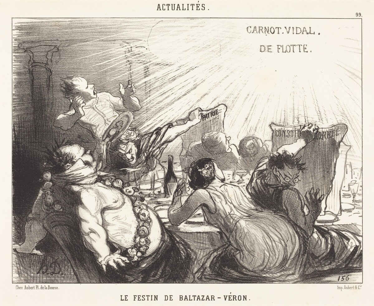 Le Festin de Baltazar-Véron by Honoré Daumier
