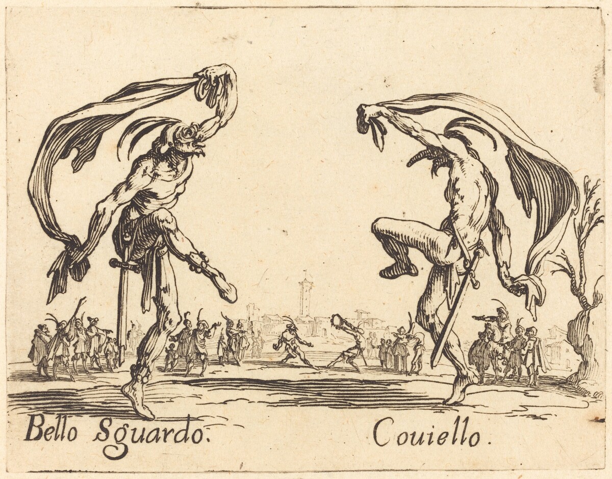 Bello Sguardo and Coviello by Jacques Callot