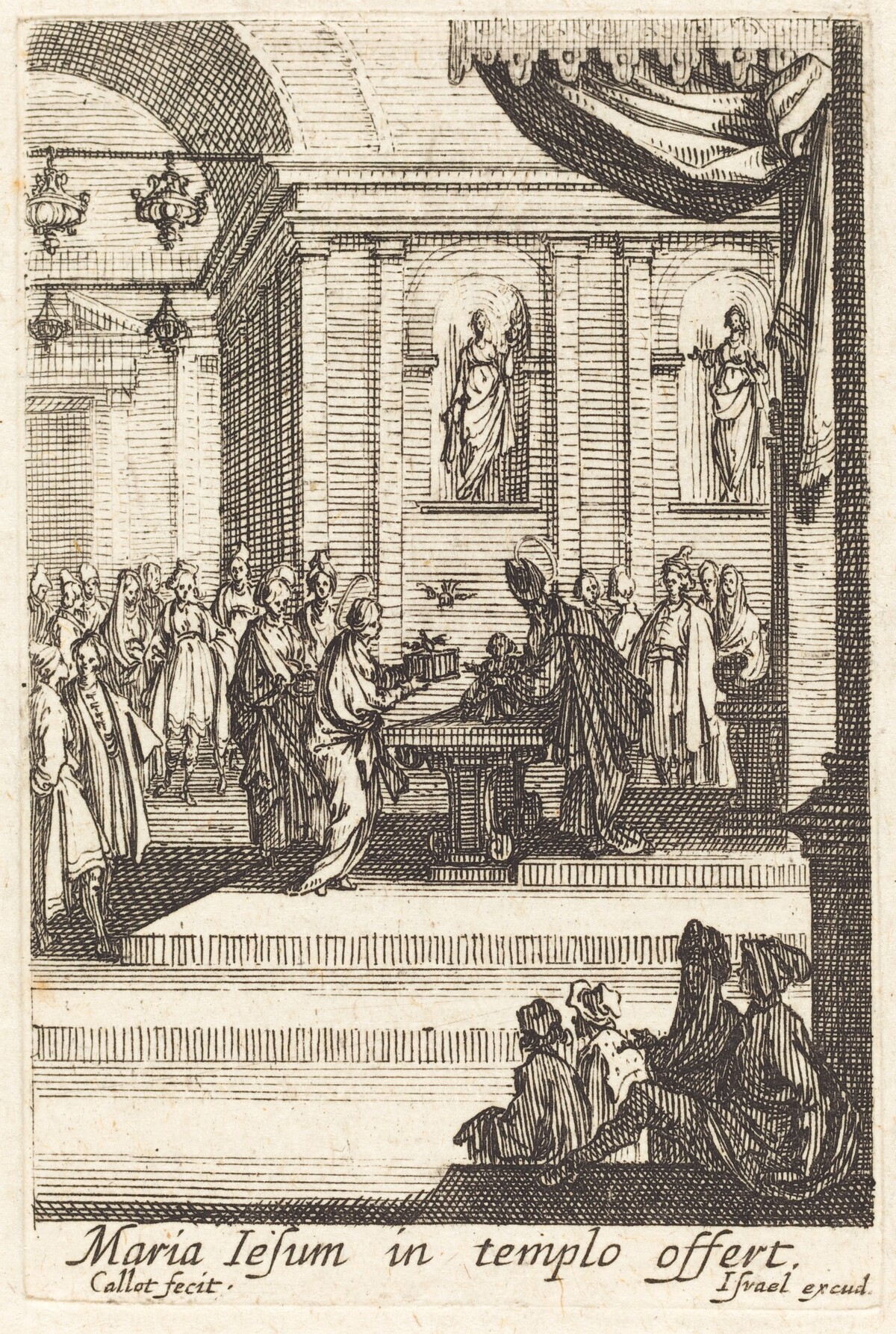 The Virgin Presents Jesus at the Temple by Jacques Callot