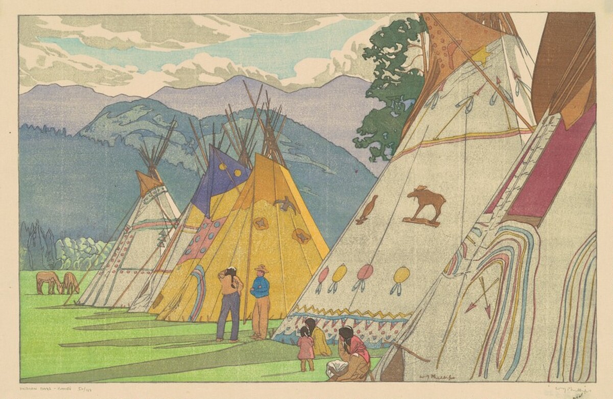 Indian Days—Banff by Walter Joseph Phillips
