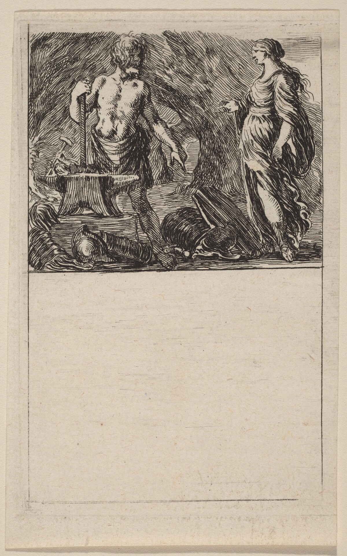 Vulcan and Thetis by Stefano Della Bella