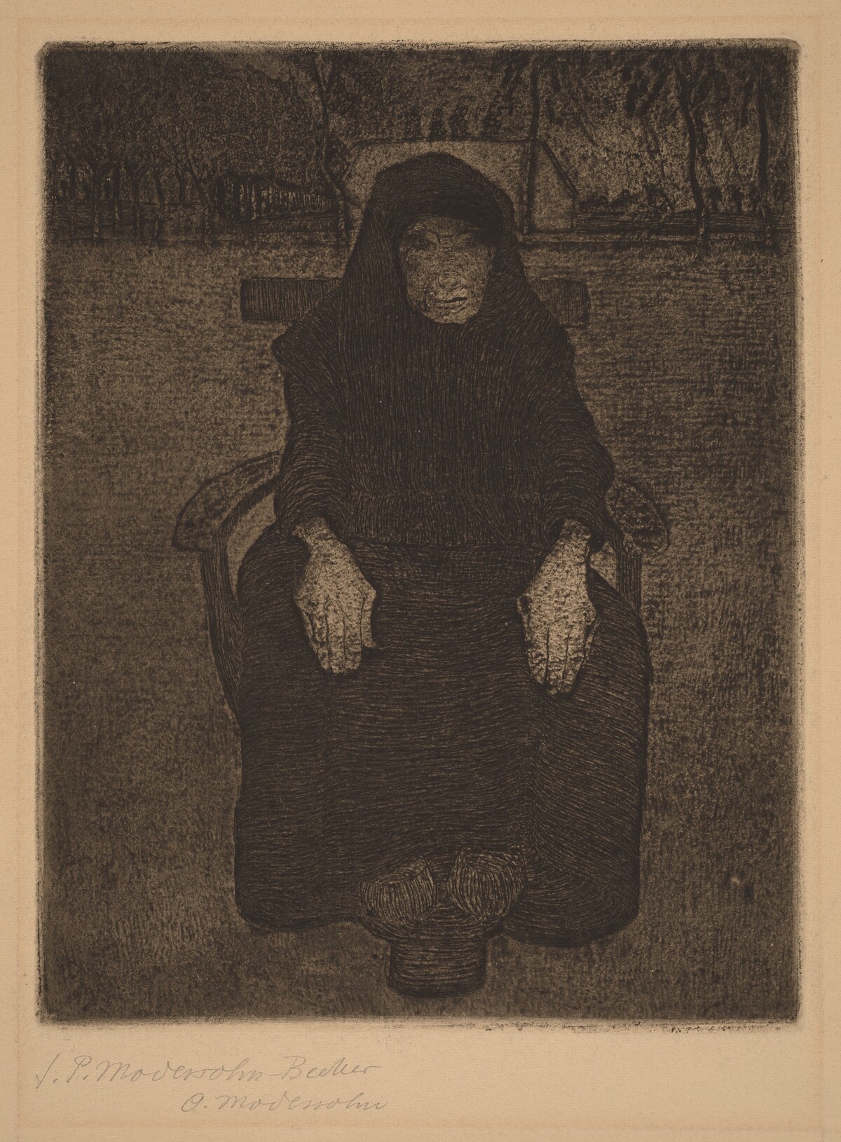 Seated Old Woman by Paula Modersohn-Becker