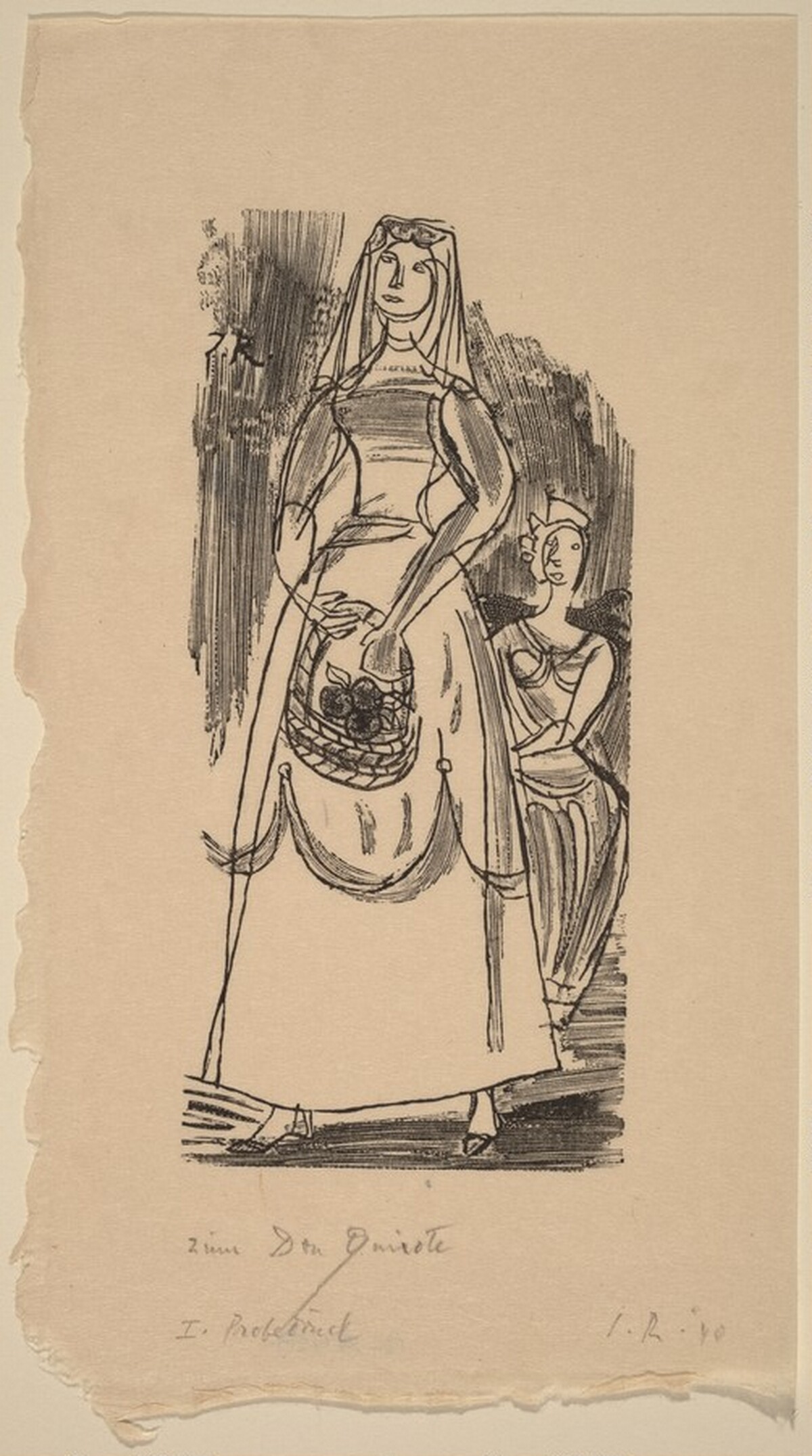 Illustration to Cervantes, "Don Quixote" by Imre Reiner