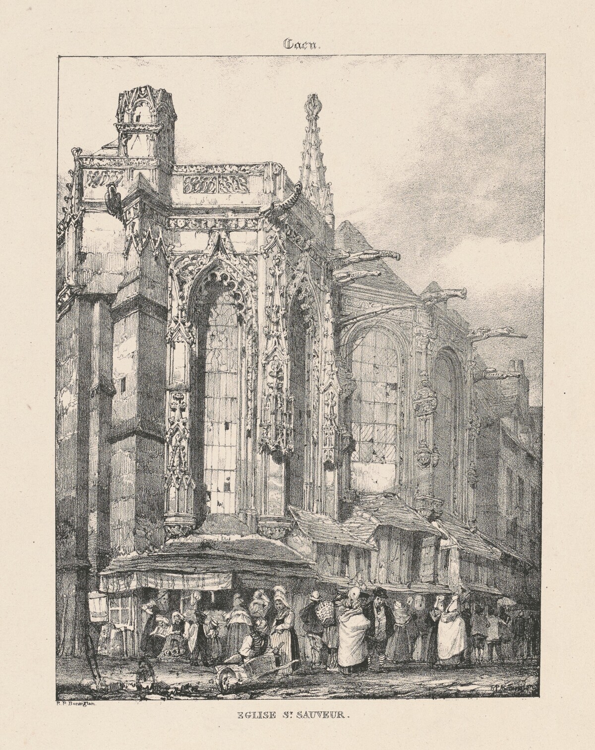 Église St. Sauveur by Richard Parkes Bonington
