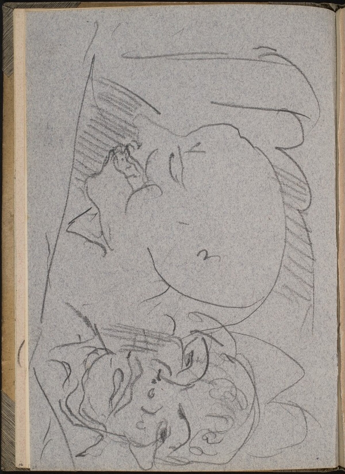 Zwei Köpfe, Zuschauer (Two Spectators) [p. 20] by Max Beckmann