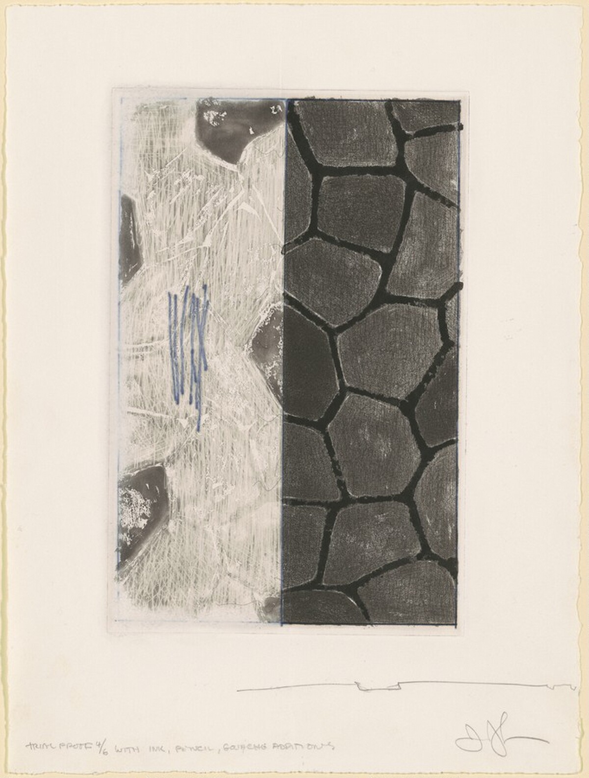 Flagstones (b) [trial proof 4] by Jasper Johns