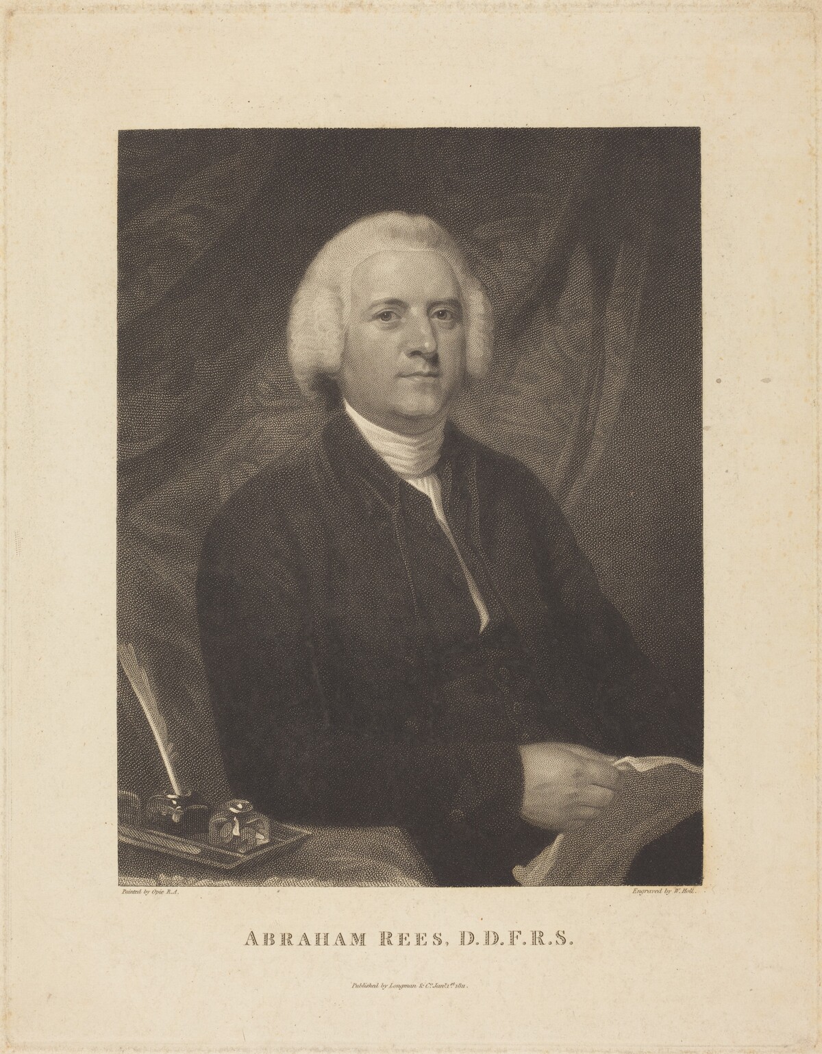 Abraham Rees by William Holl I after John Opie
