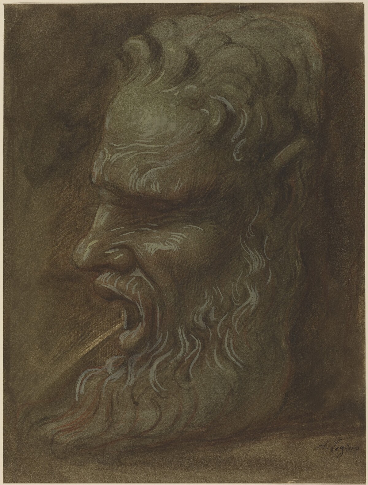 Study of a Mask by Alphonse Legros