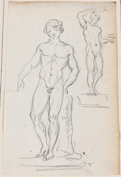 Two Statues of Male Nudes