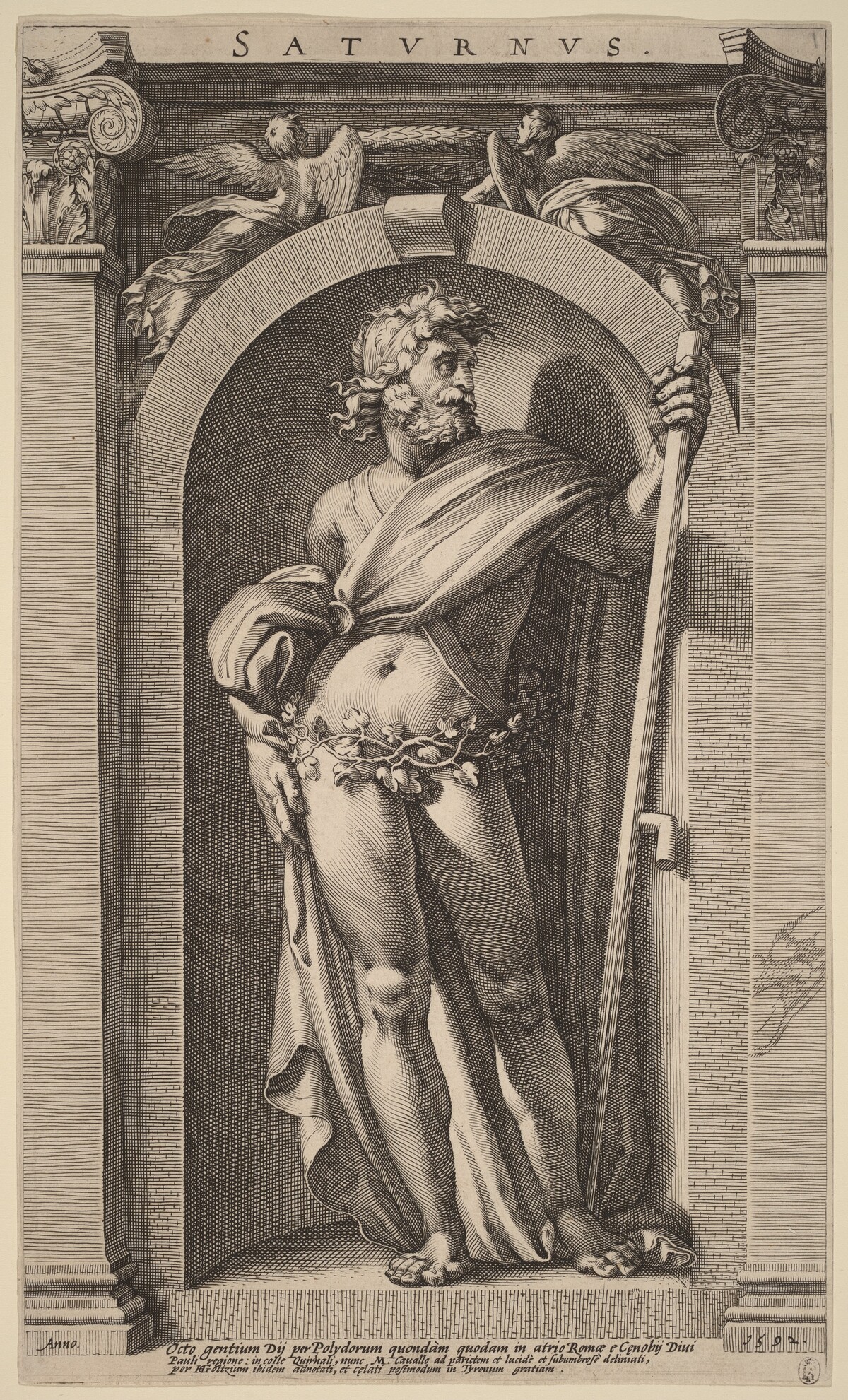 Saturn by Hendrik Goltzius after Polidoro da Caravaggio