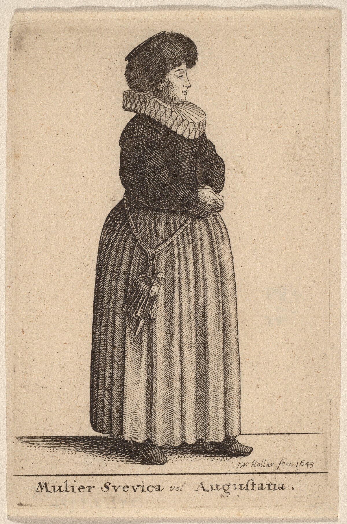 Mulier Svevica vel Augustana by Wenceslaus Hollar