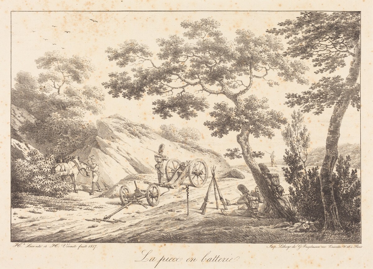 La piece en batterie by Horace Vernet