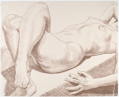 Nude Lying with Crossed Legs