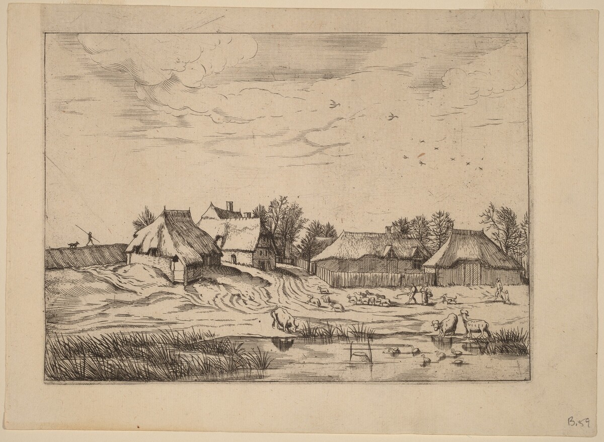 Farms by Johannes van Doetechum, the Elder and Lucas van Doetechum after Master of the Small Landscapes