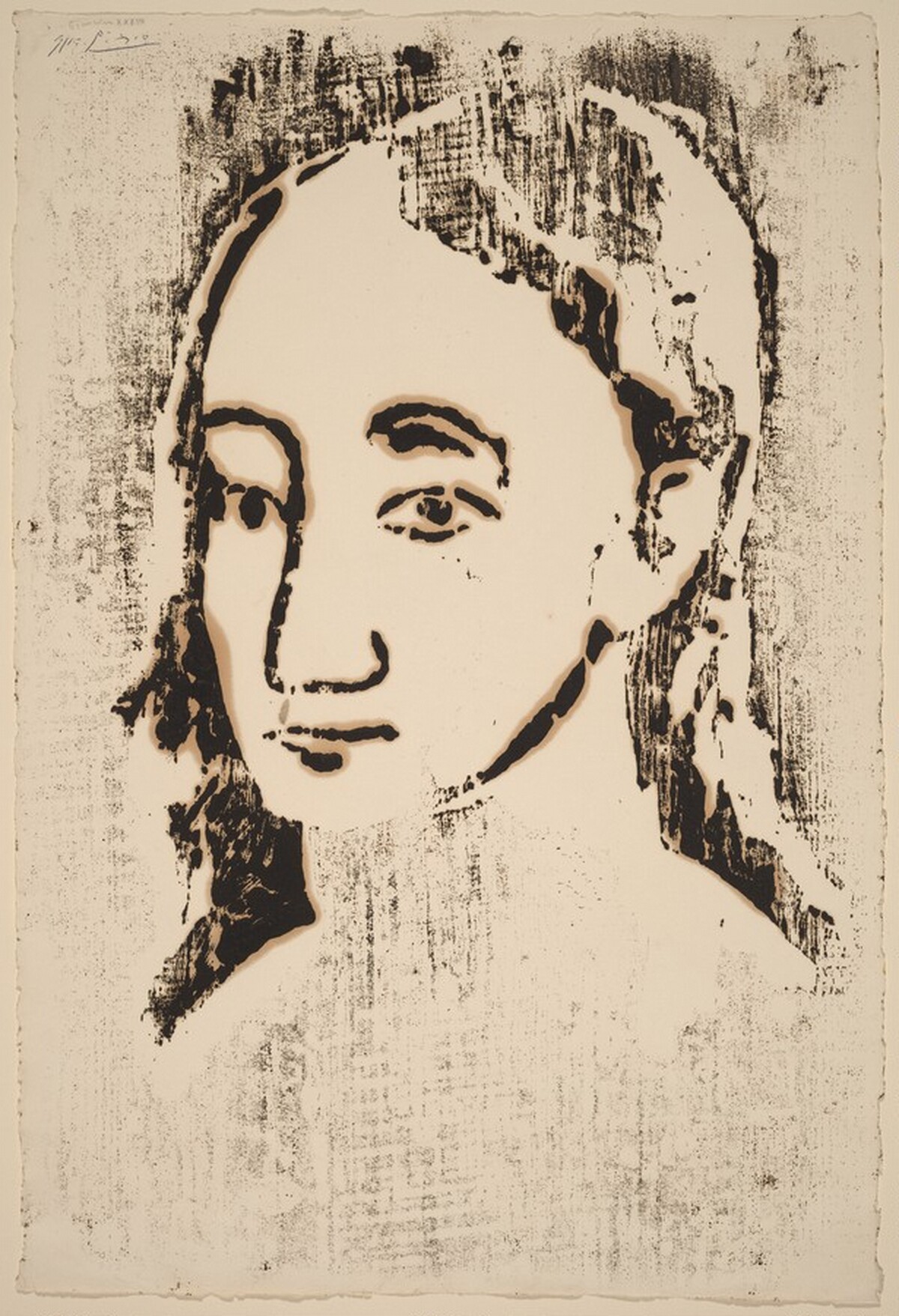 Bust of Young Woman in Three-Quarter View (Buste de jeune femme en trois quarts) by Pablo Picasso