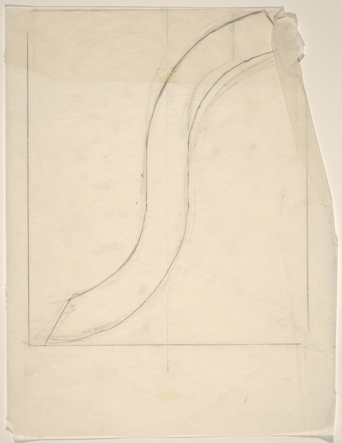 Sketch for "Building - Blocks for a Doorway" (S) by Vito Acconci