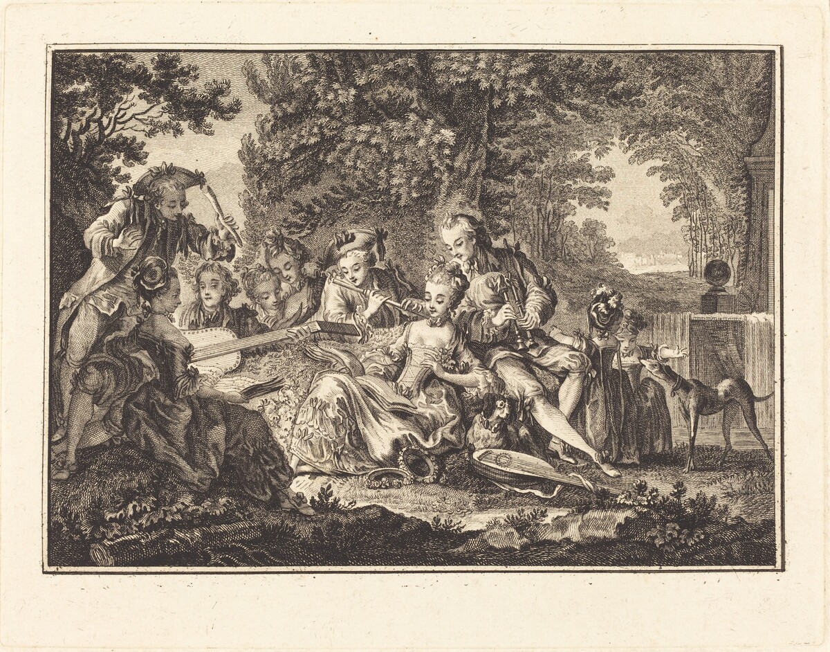 Rural Concert by Joseph de Longueil after Charles Eisen