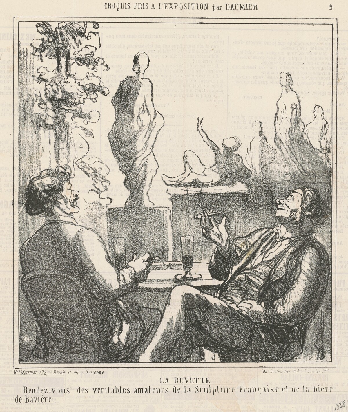 La buvette by Honoré Daumier