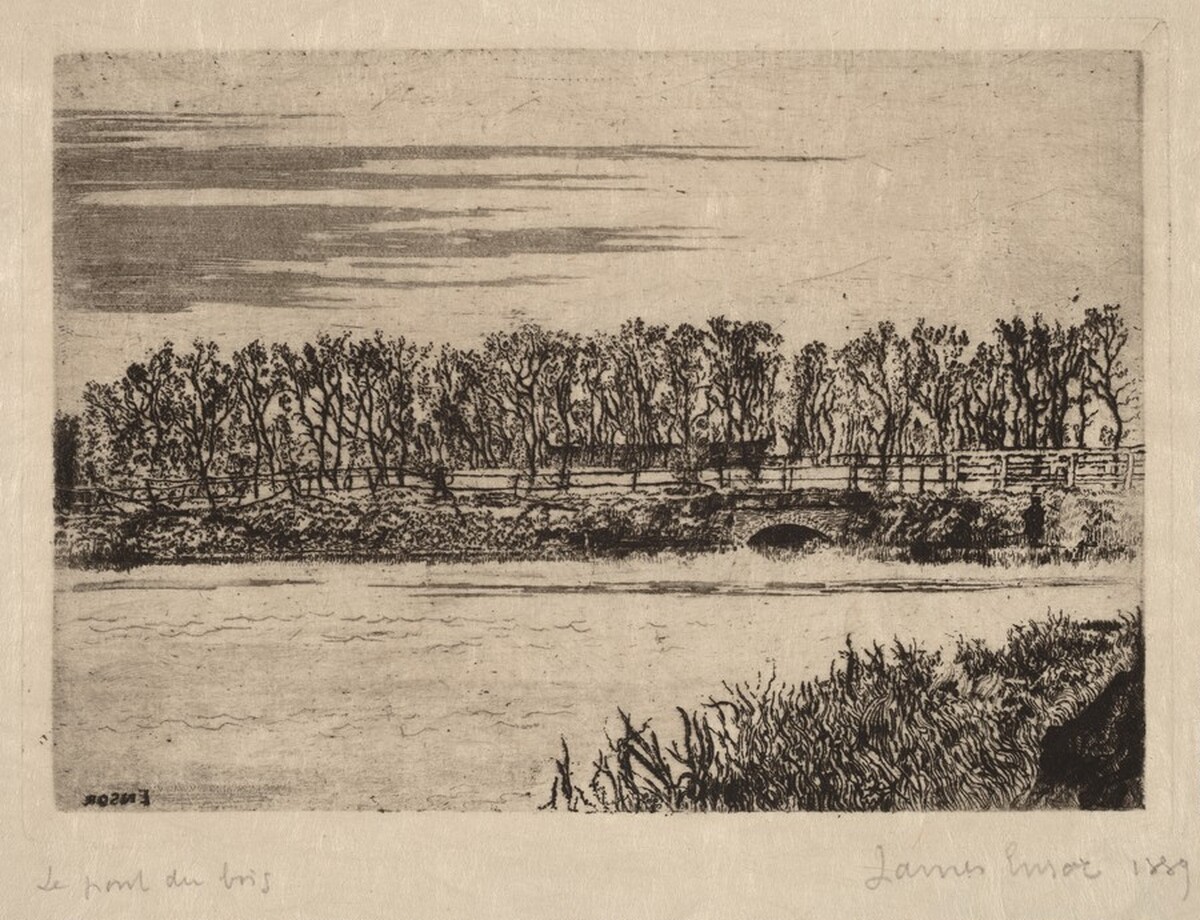 The Bridge in the Woods, Ostend (Le pont du bois a Ostende) by James Ensor