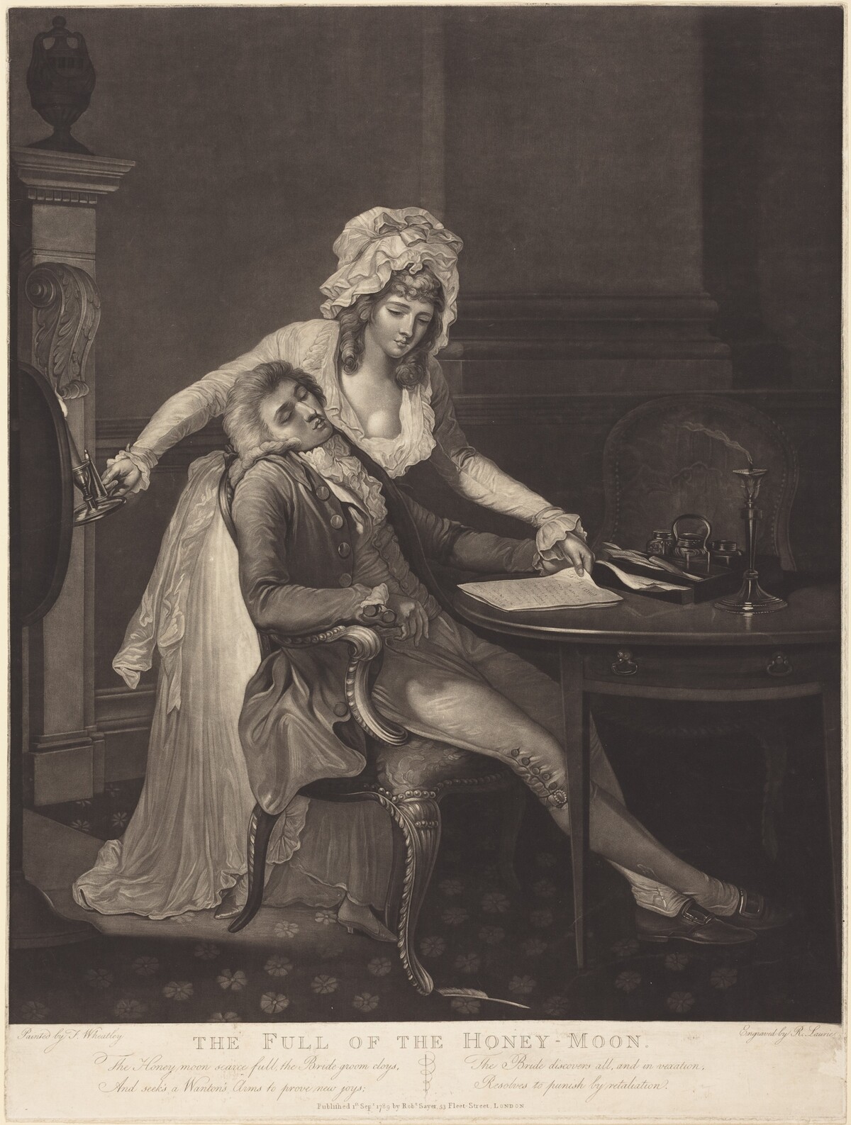 The Full of the Honey-Moon by Robert Laurie after Francis Wheatley