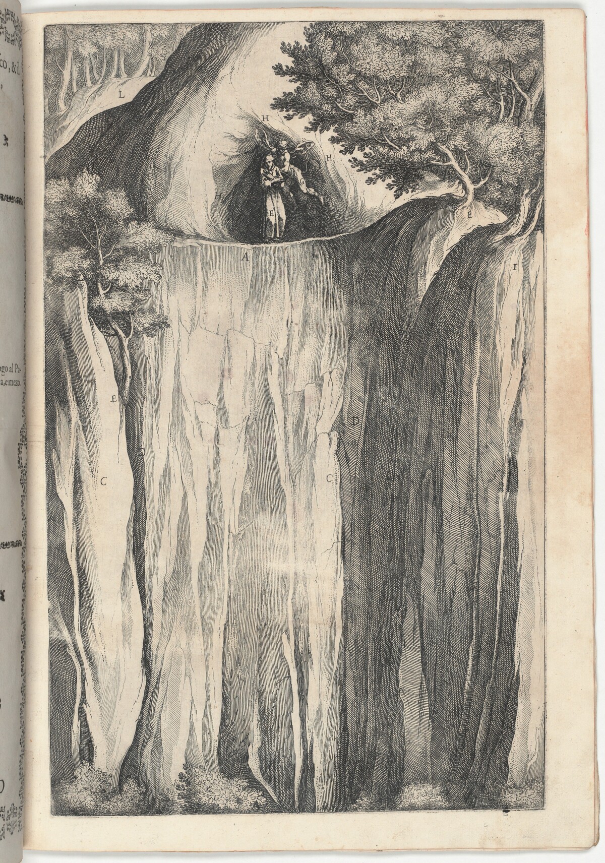 The Temptation of Saint Francis (Tentazione di San Francesco) [plate O] by Jacopo Ligozzi (artist), Raffaello Schiaminossi (etcher), Lino Moroni (author)