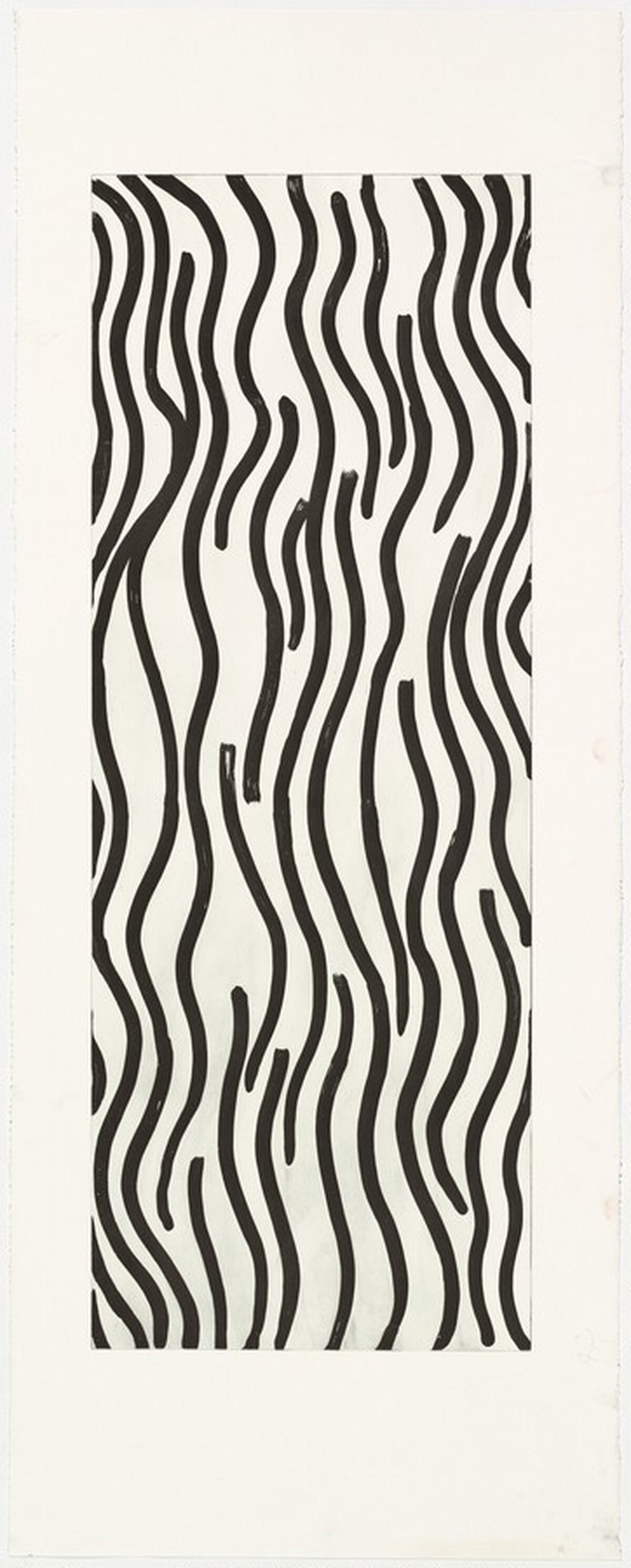 Curvy Brushstrokes I (working proof) by Sol LeWitt