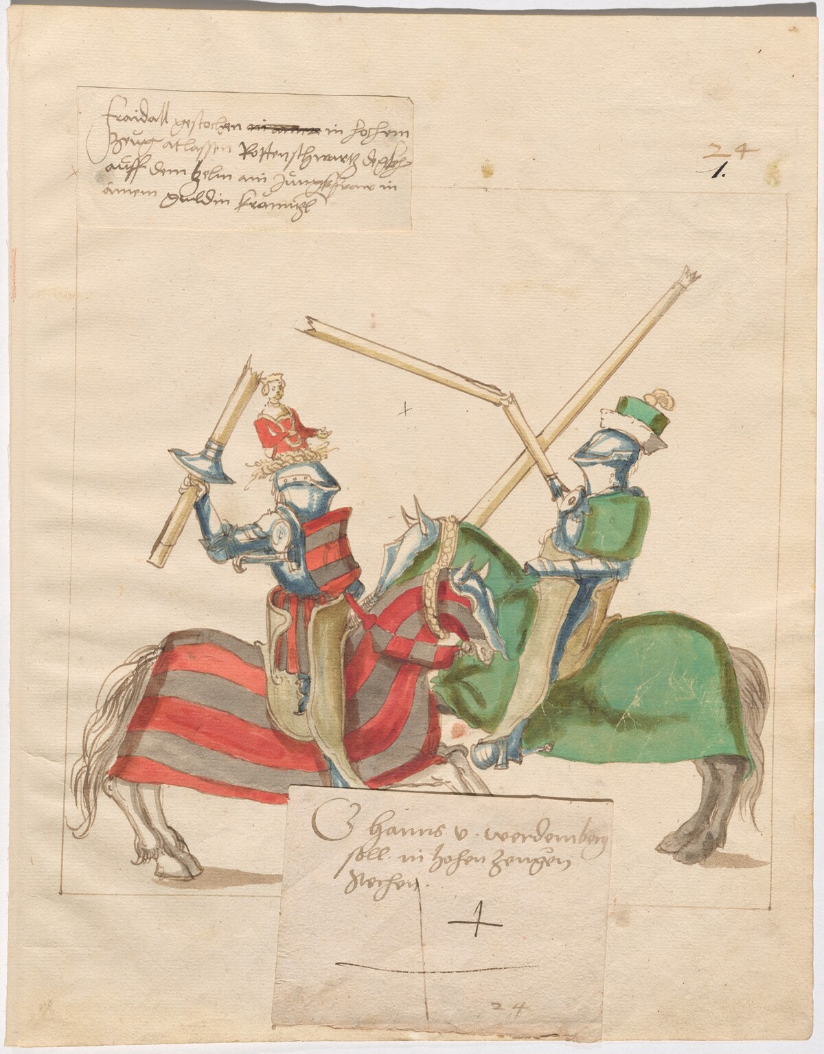 German Joust of Peace in High Saddles by German 16th Century