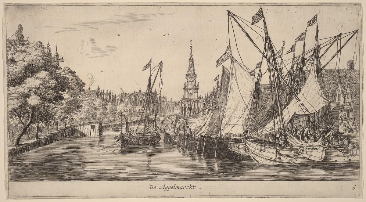 Appelmarkt (De Appelmarckt) by Reinier Nooms, called Zeeman