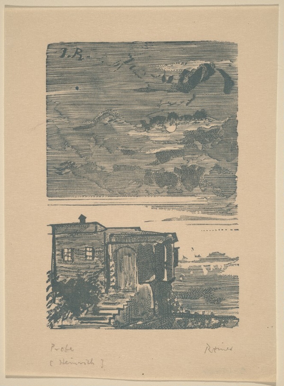 Illustration to Novalis, "Heinrich von Ofterdingen" by Imre Reiner