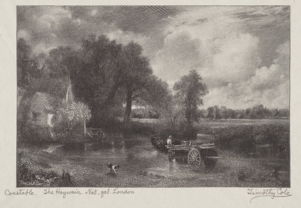 The Haywain by Timothy Cole after John Constable