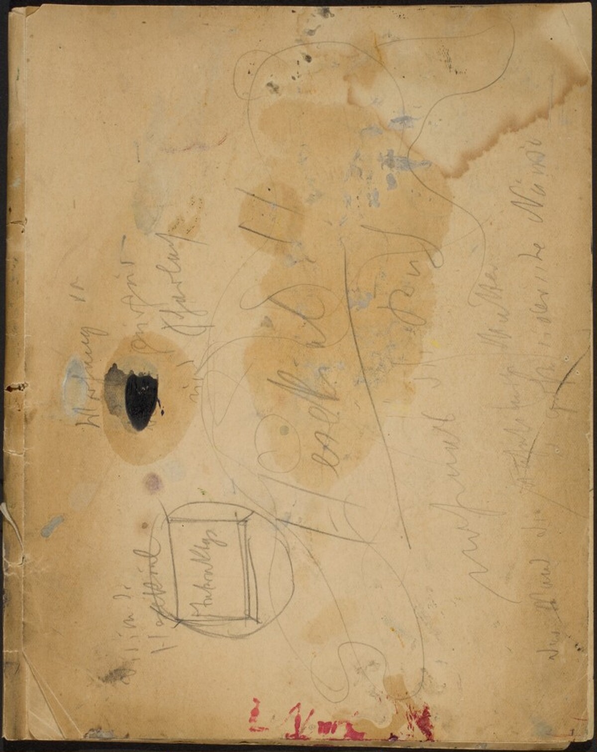 Skizze mit Bezeichnung (Sketch with Notations) [p. 1] by Max Beckmann
