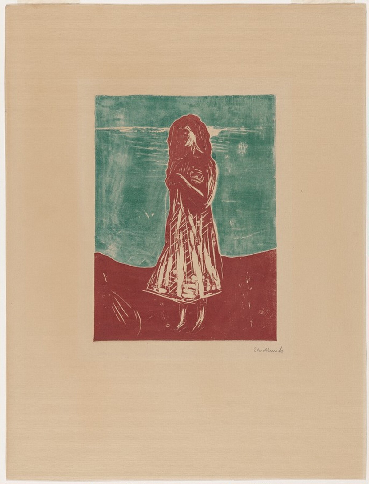 Young Woman on the Beach by Edvard Munch