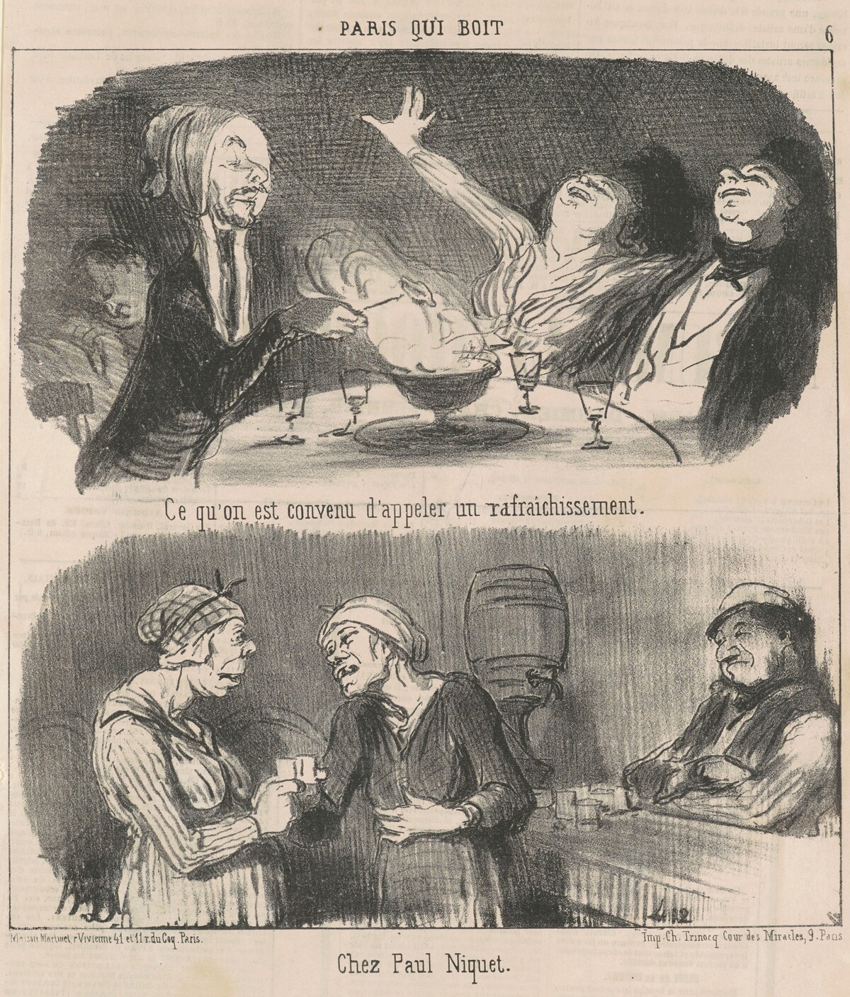 Ce qu'on est convenue d'appeler un rafraichissement by Honoré Daumier