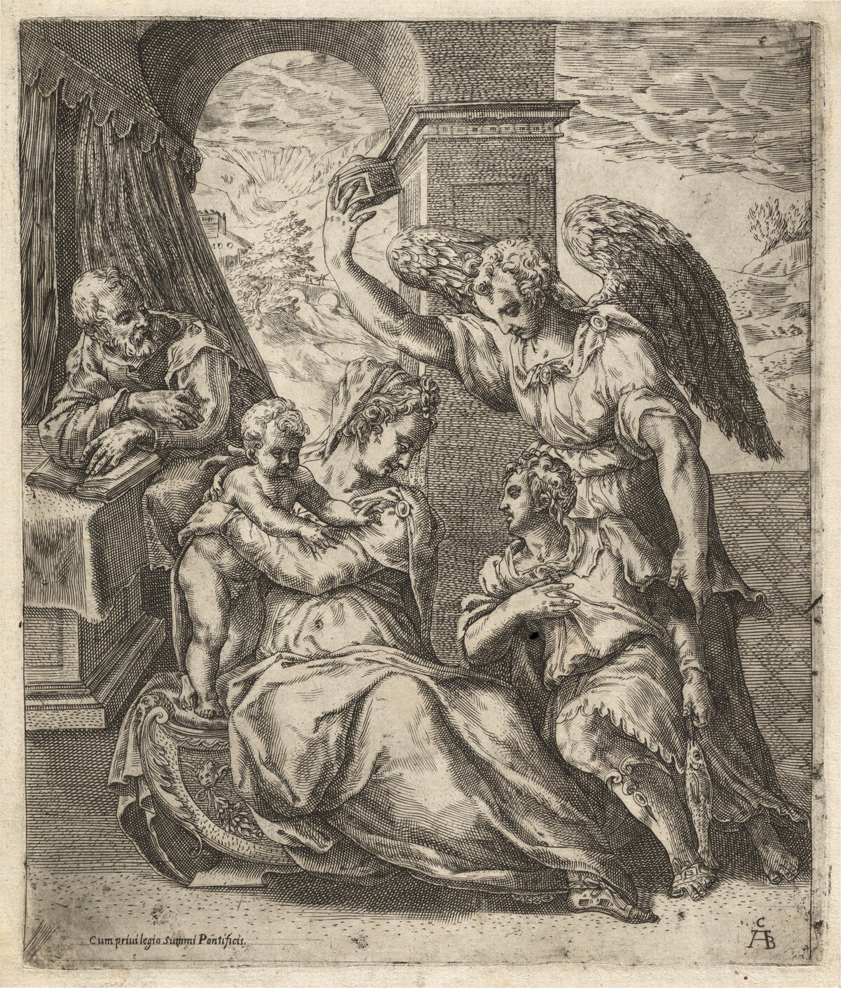 The Holy Family with Tobias and the Angel by Cherubino Alberti