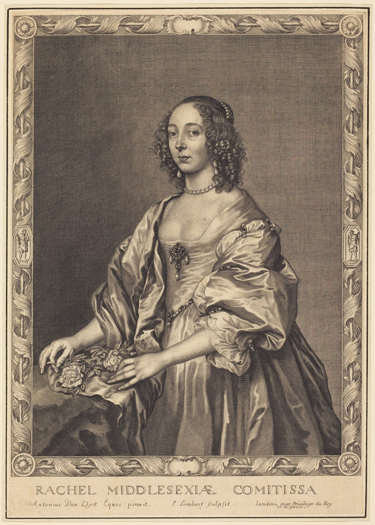 Rachel, Countess of Middlesex by Pierre Lombard after Sir Anthony van Dyck