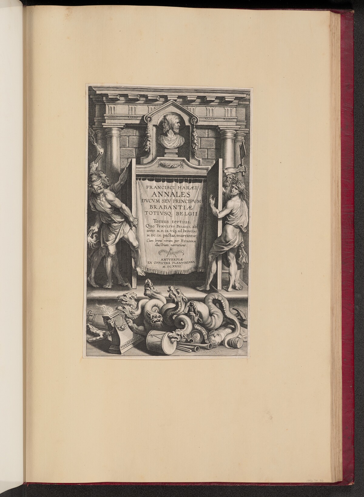 Title Page for Franciscus van Haer, Annales Ducum seu Principum Brabantiae, III by Lucas Emil Vorsterman after Sir Peter Paul Rubens