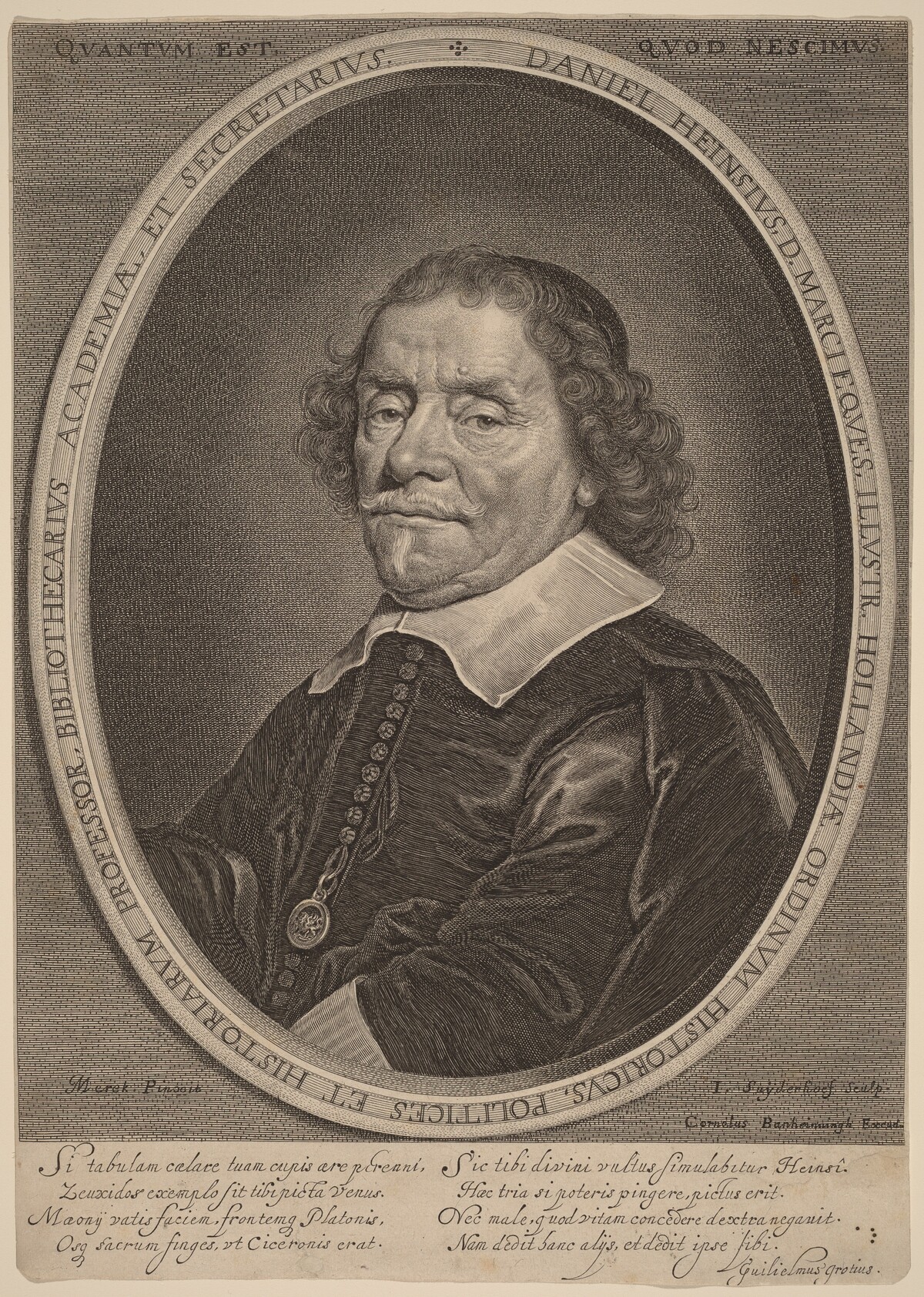 Daniel Heinsius by Jonas Suyderhoff after Jacob Fransz van der Merck