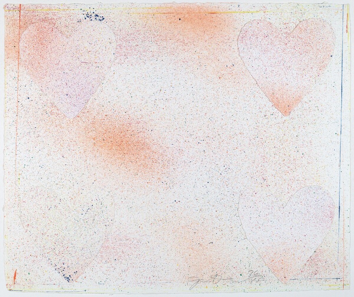 Four Dutch Hearts by Jim Dine