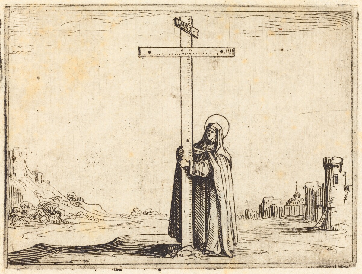 Nun Embracing the Holy Cross by Jacques Callot
