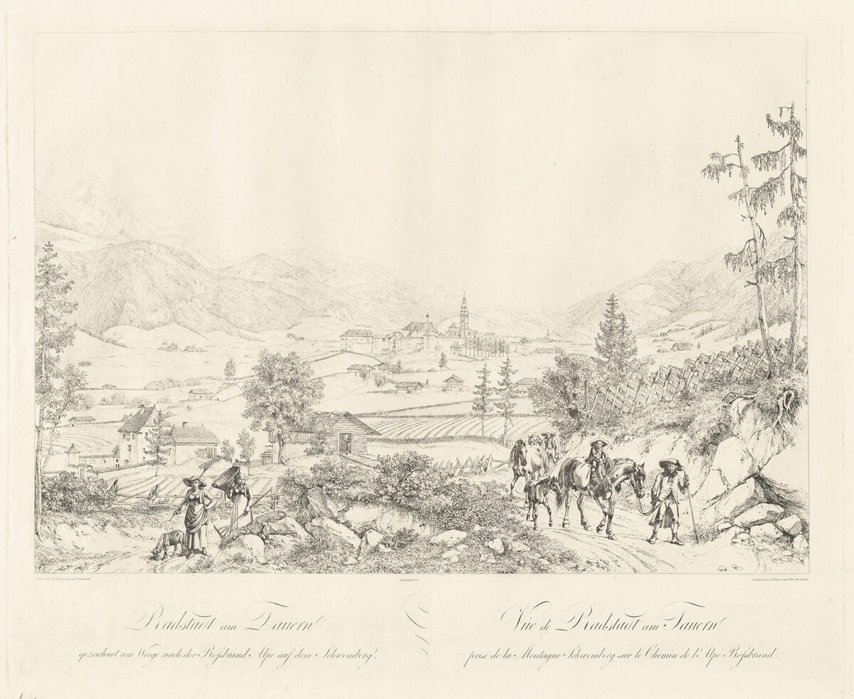Radstadt near Tauern by Johann Christoph Erhard and Johann Adam Klein after Carl Ludwig Friedrich Viehbeck