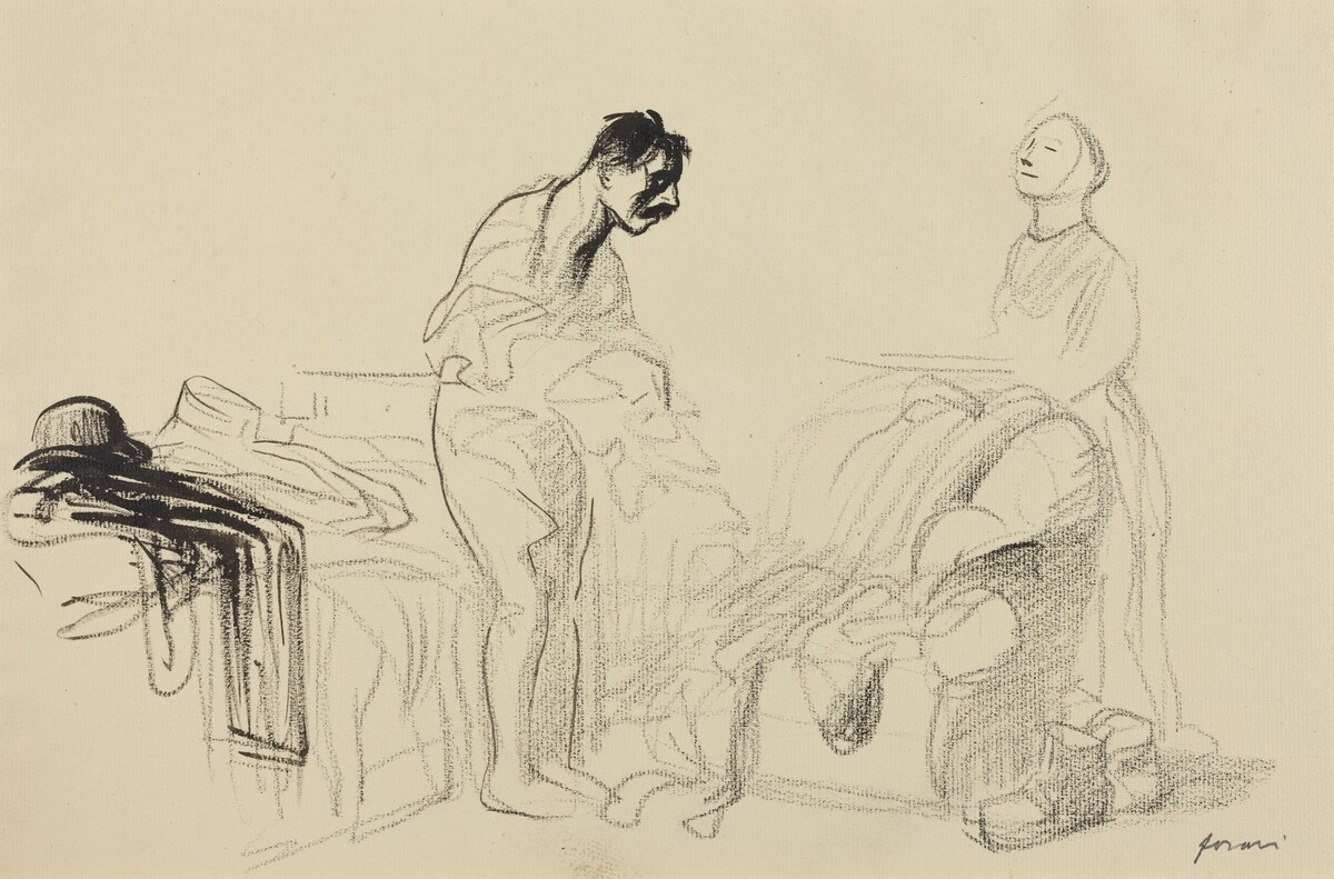 Discharged from Military Service by Jean-Louis Forain