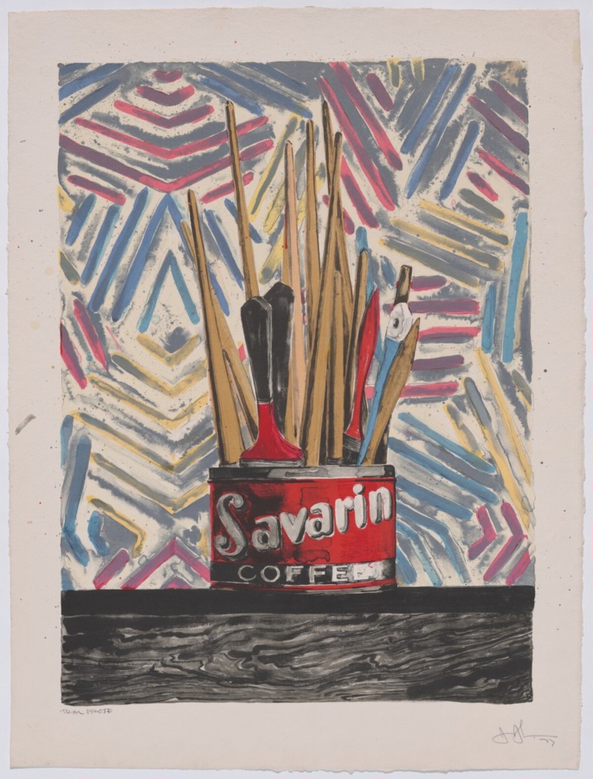 Savarin and Savarin E.M. [trial proof] by Jasper Johns