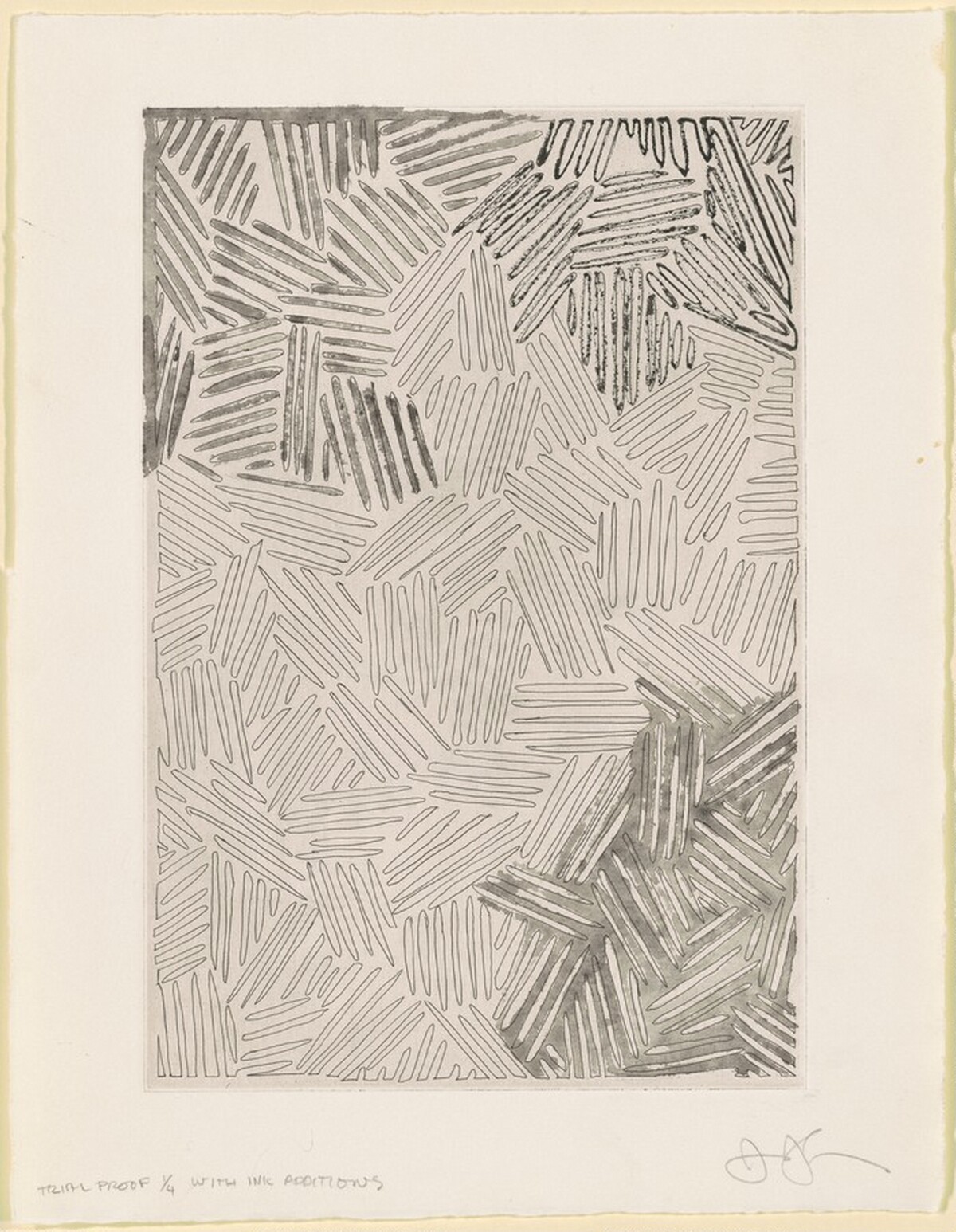 Hatching [trial proof 1] by Jasper Johns