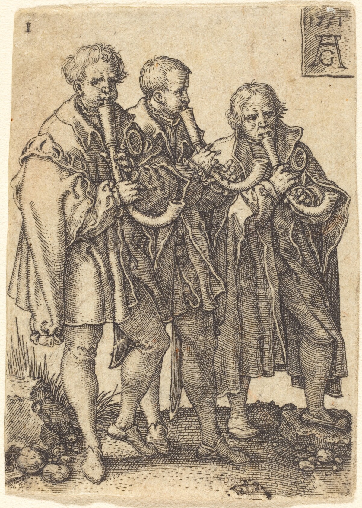 Three Musicians by Heinrich Aldegrever