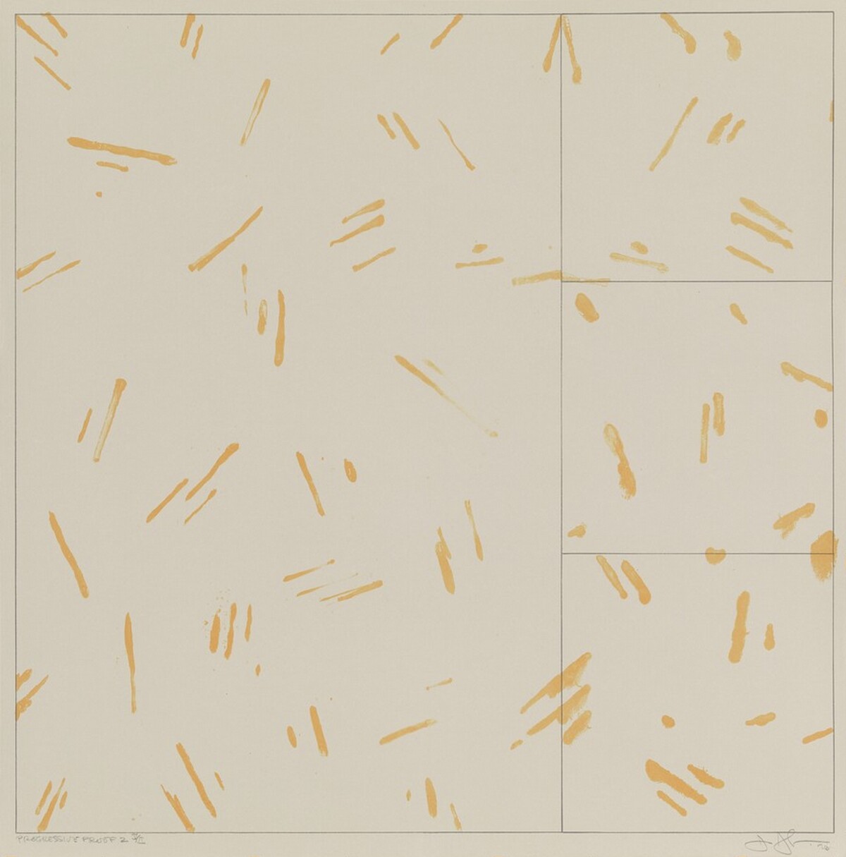 #6 (after 'Untitled 1975') [progressive proof 2] by Jasper Johns