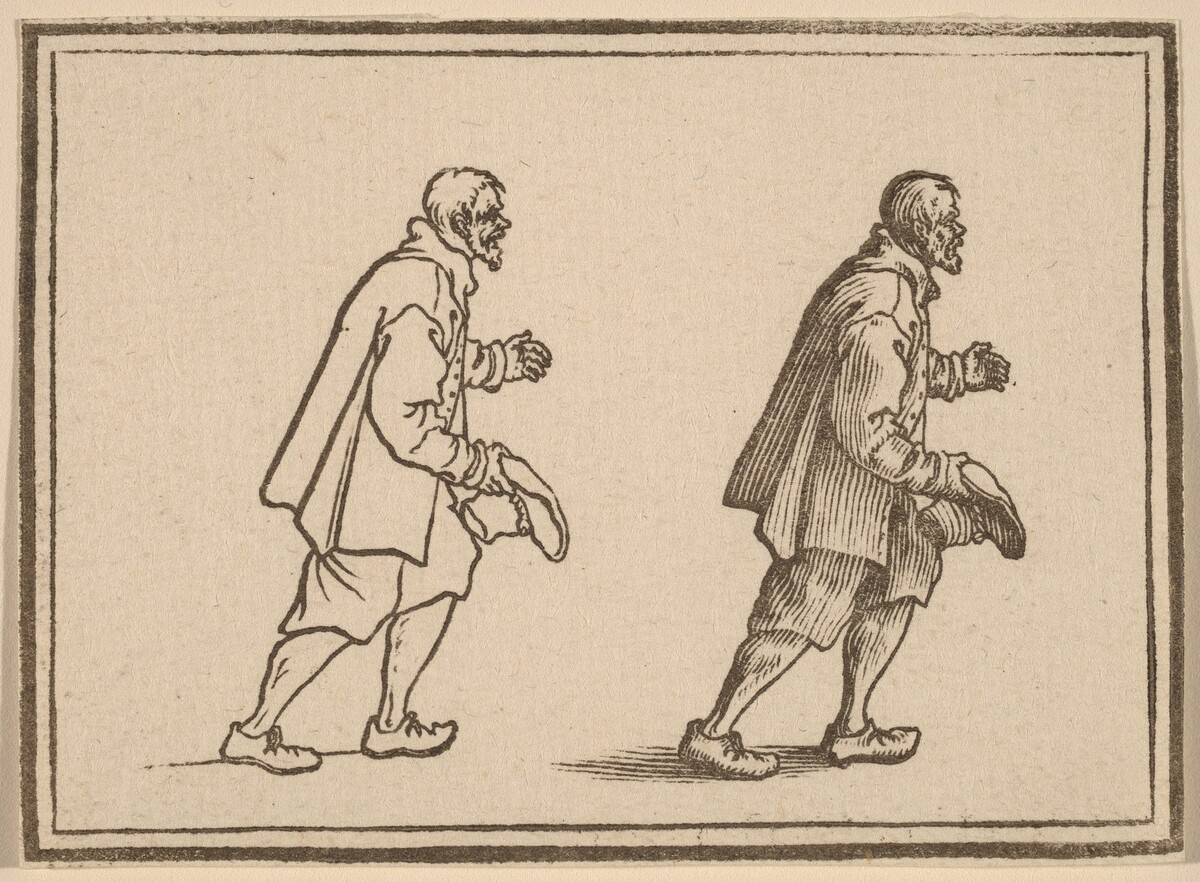 Peasant with Hat in Hand by Edouard Eckman after Jacques Callot