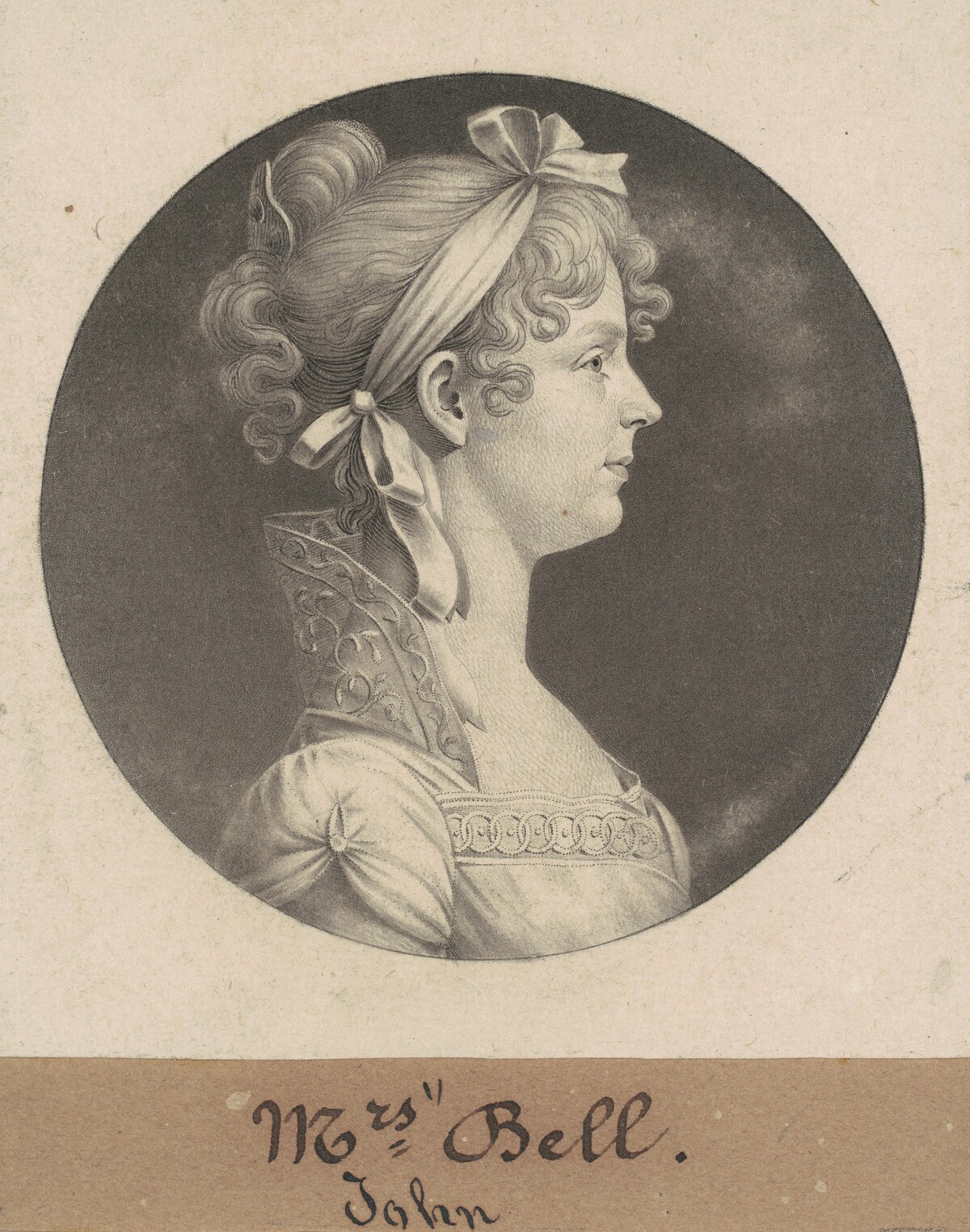Mary Ann Walker Bell by Charles B. J. Févret de Saint-Mémin