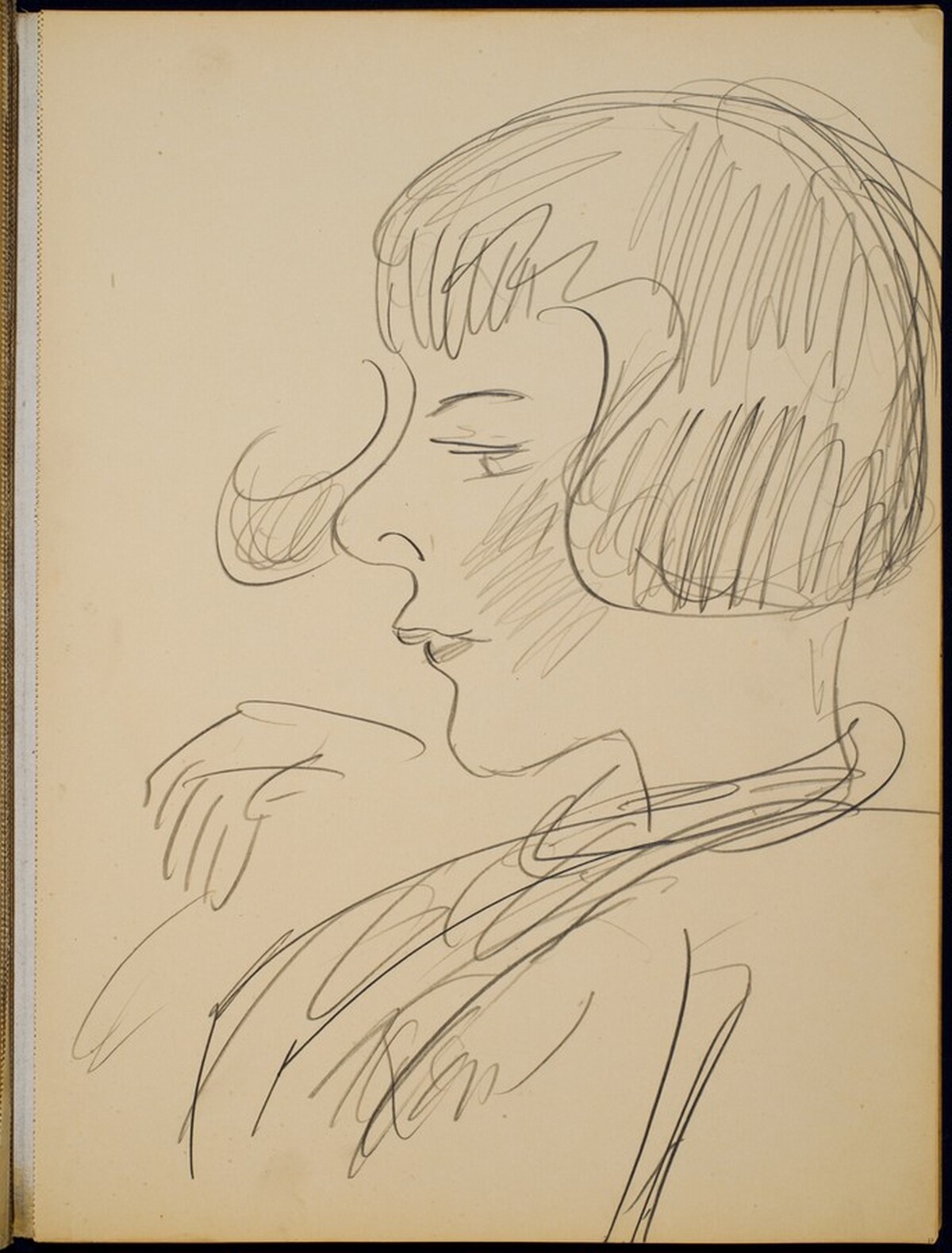 Mädchenbildnis im Profil (Girl in Profile) [p. 11] by Max Beckmann