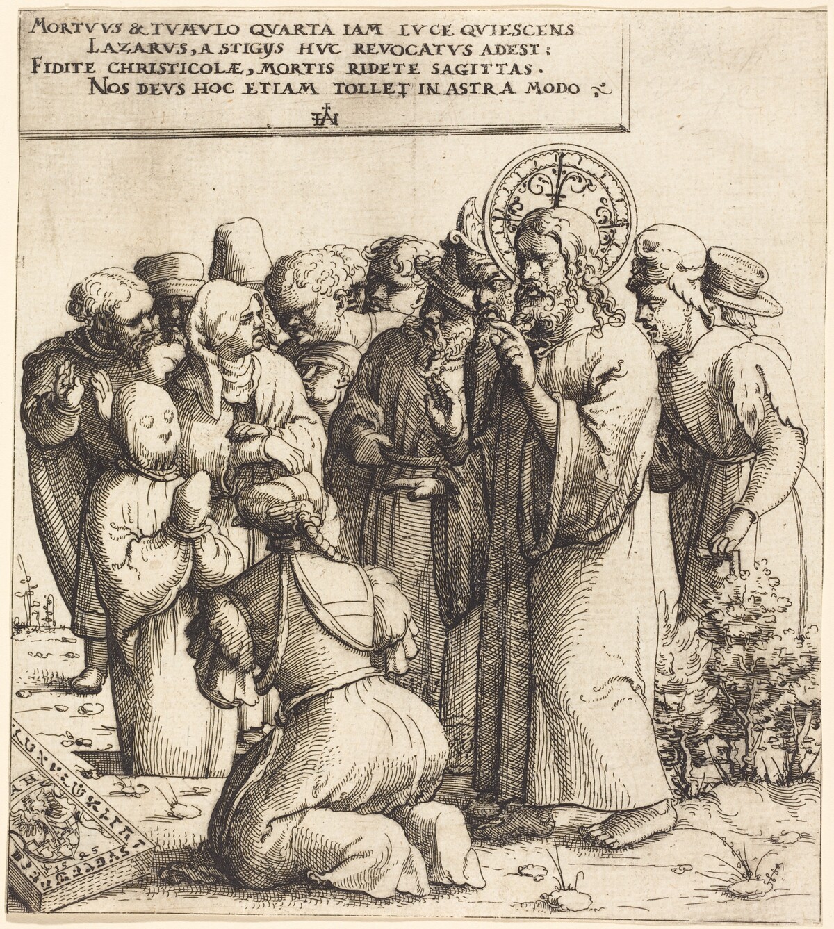 The Raising of Lazarus by Augustin Hirschvogel