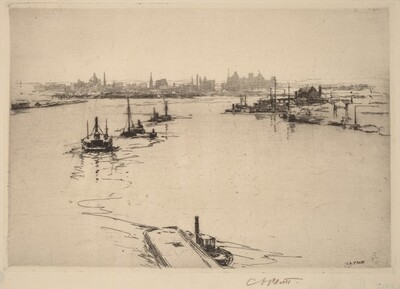 Williamsburg from the Bridge (Sketch)
